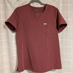 Figs Red/Cherry/Taupe Scrub Set